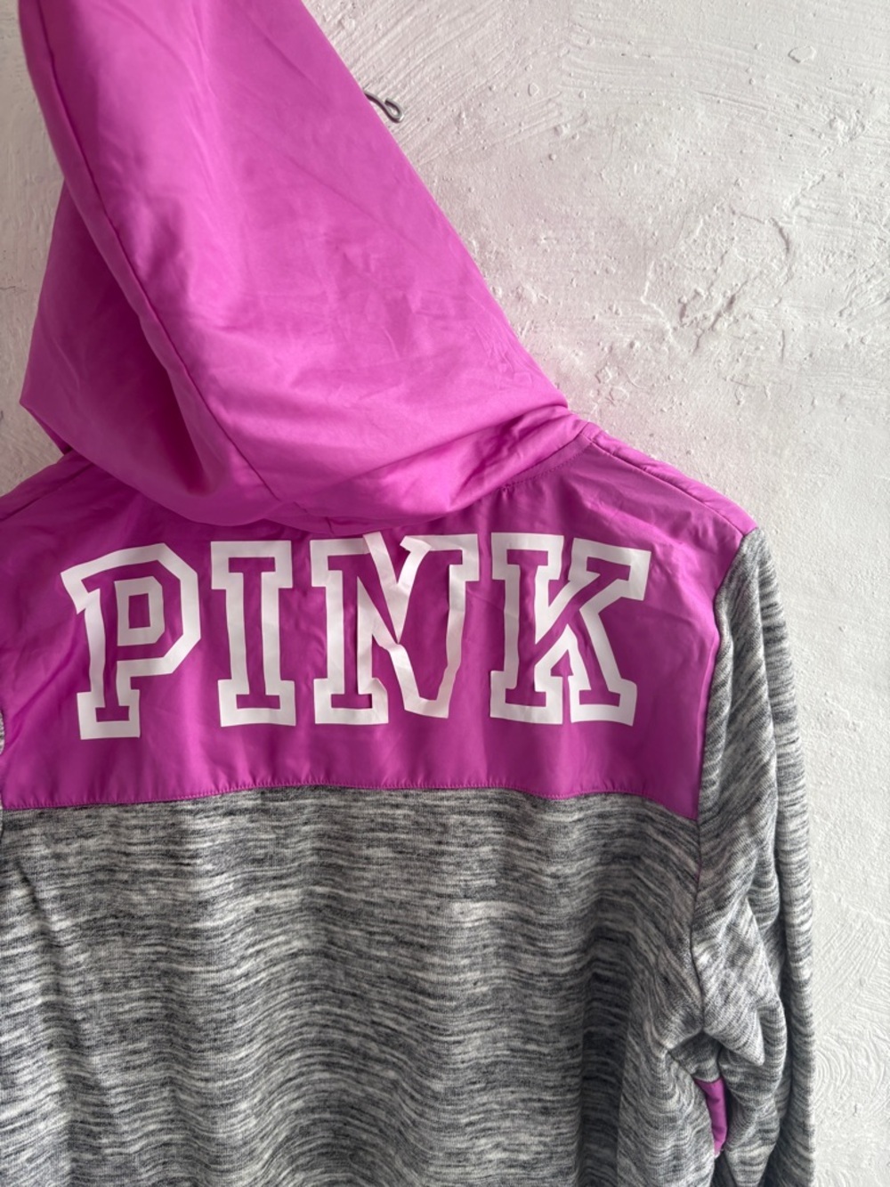 PINK Victoria’s Secret Quarter Zip Hoodie woman’s size large - Picture 5 of 10